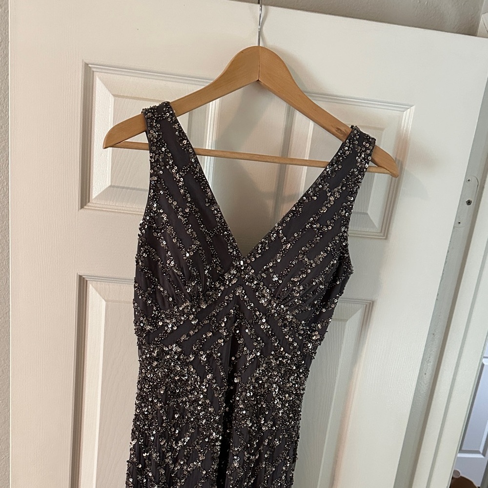 Elegant dark grey Sequin Dress